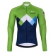 BONAVELO Cyklistický dres s dlhým rukávom zimný - SLOVENIA - modrá/zelená