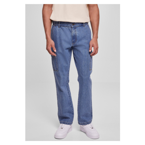 Men's Straight Leg Cargo Jeans Light Blue Urban Classics