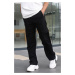 Madmext Men's Black Wide Leg Cargo Pocket Trousers 6826
