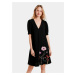 Čierne kvetované šaty Desigual Hortensia