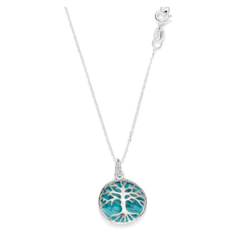 Kolekcia tyrkys a striebro, náhrdelník s príveskom Strom života Blancheporte