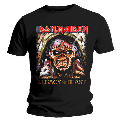 Iron Maiden tričko Legacy Aces Čierna