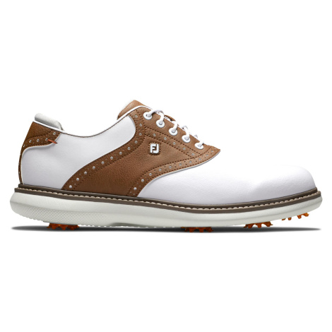 Pánska golfová obuv Footjoy Tradition bielo-hnedá
