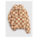 GAP Kids Checkered Sweatshirt Sherpa - Girls