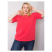 Coral T-shirt made of cotton plus size