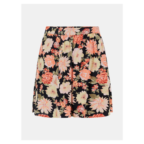 Pink-black floral skirt Pieces Nya - Women