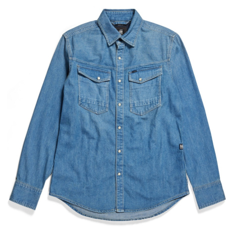 G-STAR Košeľa  modrá denim G-Star Raw