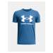 Petrolejové chlapčenské tričko Under Armour UA B Sportstyle Logo SS