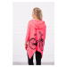 Sweatshirt with pink neon bicycle print