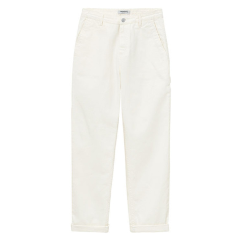 Carhartt WIP W' Pierce Pant Wax rinsed Dámske - Nohavice Carhartt WIP - Biela - I028635_D6_02-27