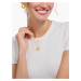 Thomas Sabo KE2238-430-14-L45V Gold-plated chain with pearl pendant