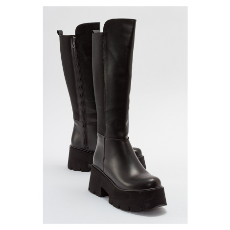 LuviShoes Black Skin Women's Boots