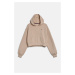 MIKINA GANT SHIELD CROPPED SWEAT HOODIE SOFT OAT