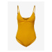 Žlté dámske jednodielne plavky Pieces Bib