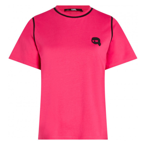 Tričko Karl Lagerfeld Ikonik 2.0 T-Shirt W Piping Ružová