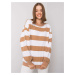 White-camel sweatshirt without striped hood