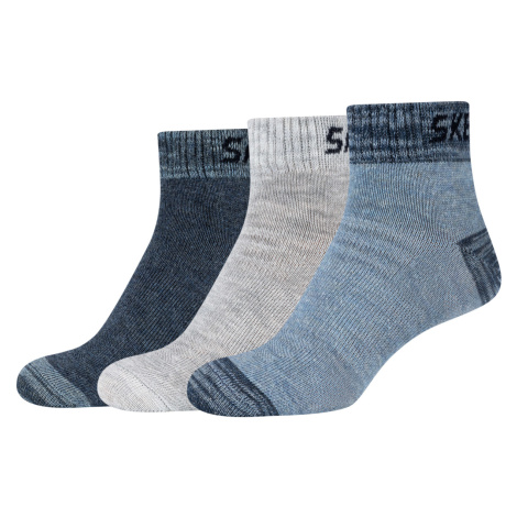 Skechers  3PPK Boys Mesh Ventilation Quarter Socks  Ponožky Viacfarebná