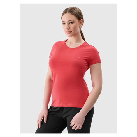 Women's slim T-shirt 4F - red