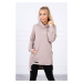 Insulated sweatshirt with a longer back part dark beige