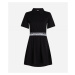 Šaty Karl Lagerfeld Logo Tape Shirt Dress Čierna