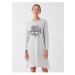 LC Waikiki Women's Crew Neck Printed Long Sleeve Nightgown