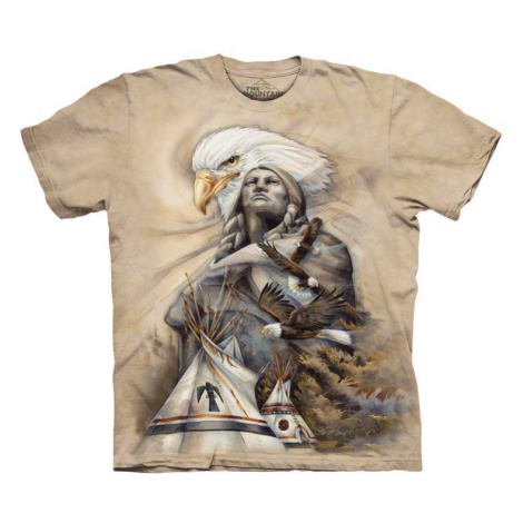 Pánske batikované tričko The Mountain - Eternal Spirit - béžové