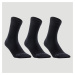 Športové ponožky RS 160 vysoké 3 páry čierne