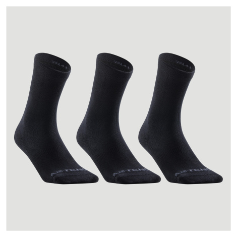 Športové ponožky RS 160 vysoké 3 páry čierne ARTENGO