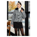 Trendyol Black Soft Texture Für Detail Coat Look Knitted Cardigan