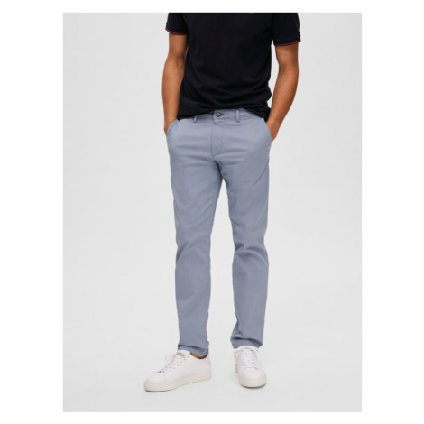 Selected Homme Chino nohavice New 16087663 Sivá Slim Fit