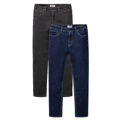 Termo voľné džínsy, Regular Fit, rovné (2 ks v balení) bonprix