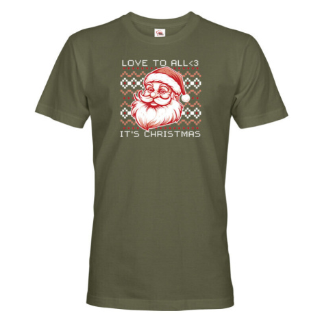 Pánské vianočné tričko s potlačou Vianočného Santa - skvelé vianočné tričko