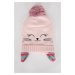 DEFACTO Girl's Cat Figured Pompom Beret