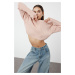 Trendyol Powder Super Crop Basic Knitwear Sweater