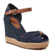 Tommy Hilfiger Espadrilky Basic Open Toe High Wedge FW0FW04784 Tmavomodrá