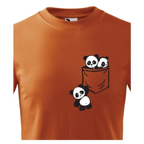 Detské tričko Pandy vo vrecku - štýlový originál