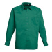 Premier Workwear Pánska košeľa s dlhým rukávom PR200 Emerald -ca. Pantone 341