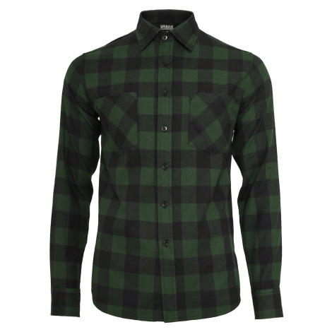 Plaid flannel shirt blk/forest Urban Classics