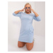 Light blue cotton dress of larger size