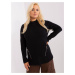 Black women's plus size sweater with viscose