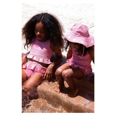 Dvojdielne detské plavky Konges Sløjd ružová farba