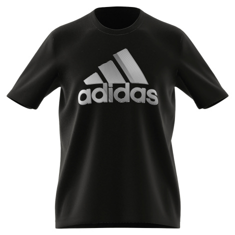 Detské bavlnené tričko čierne s logom Adidas
