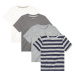 lupilu® Chlapčenské tričko, 4 kusy (biela/sivá/modrá)