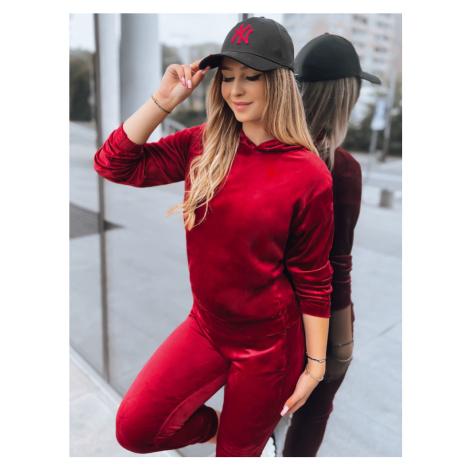 Burgundy women's velour set SO COMFY Dstreet