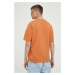 Bavlnené tričko American Vintage oranžová farba, jednofarebné