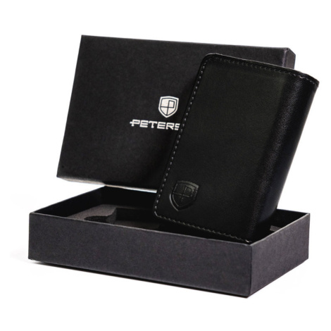 Pánska kožená peňaženka so zapínaním a ochranou RFID karty - Peterson