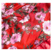 Červená obojstranná dámska kvetovaná bunda (PC-6105-16)