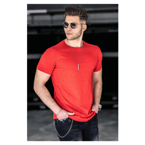 Madmext Ripped Detailed Red T-Shirt 2883