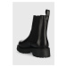 Kožené topánky chelsea Vagabond Shoemakers Cosmo 2.0 dámske, čierna farba, na platforme, jemne z