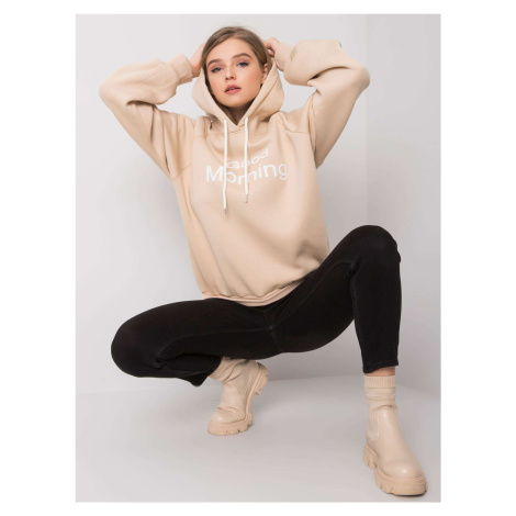 Beige padded sweatshirt